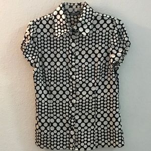 Black and White Polka Dot Blouse
